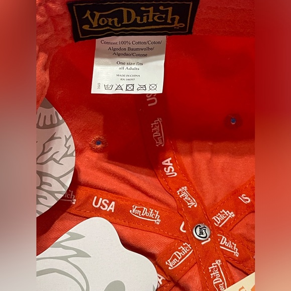 Von Dutch Unisex Strap back Distressed Cap - Picture 6 of 8